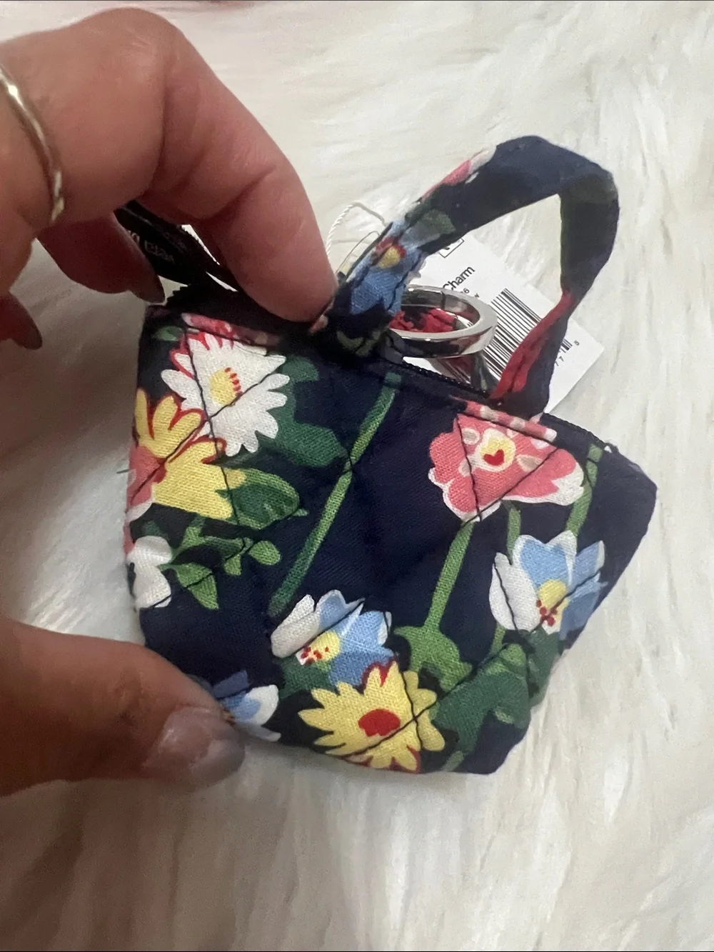 Vera Bradley x Target Small quilted floral keychain bag